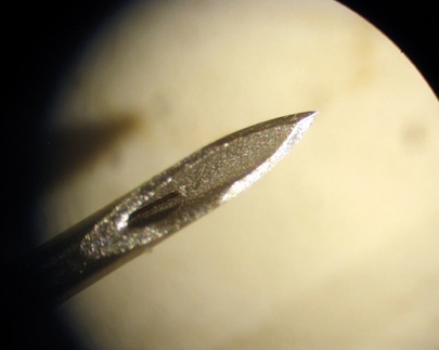 The ISO-HPO-100H is enclosed in a hypodermic needle